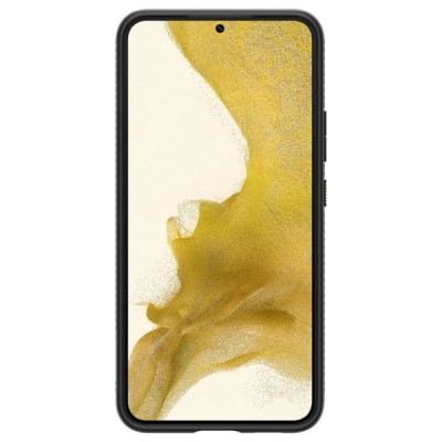 „Spigen“ Liquid Air Samsung Galaxy S22 5G (SM-S901X) juodas kieto silikono dėklas | Priedai.lt