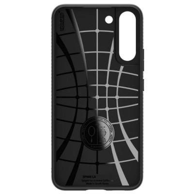 „Spigen“ Liquid Air Samsung Galaxy S22 5G (SM-S901X) juodas kieto silikono dėklas | Priedai.lt