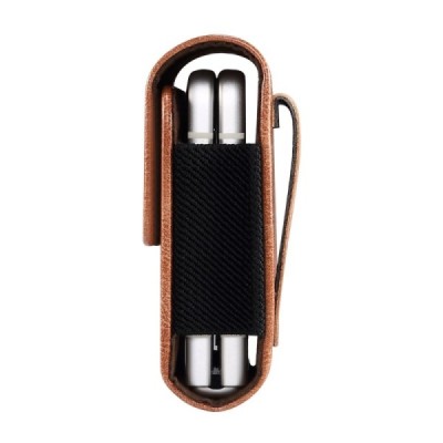 Universalus „Belt Clip“ rudas odinis dėklas prie diržo (S dydis) | Priedai.lt