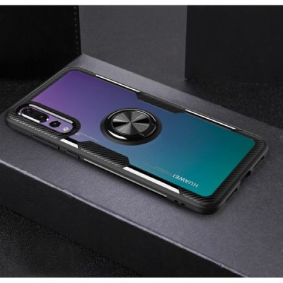 Huawei P20 Pro „Fashion“ Kickstand kieto silikono TPU skaidrus dėklas - nugarėlė | Priedai.lt