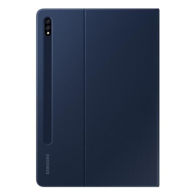 Originalus Samsung Galaxy Tab S7 FE 12.4", S7+ 12.4" (T976) Book Cover EF-BT730 atverčiamas tamsiai mėlynas odinis dėklas | Prie