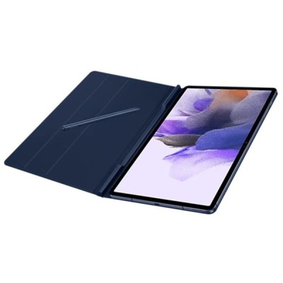 Origināls Samsung Galaxy Tab S7 FE 12.4", S7+ 12.4" (T976) Book Cover EF-BT730 ādas atvēramais tumši zils maciņš | Vacins.lv