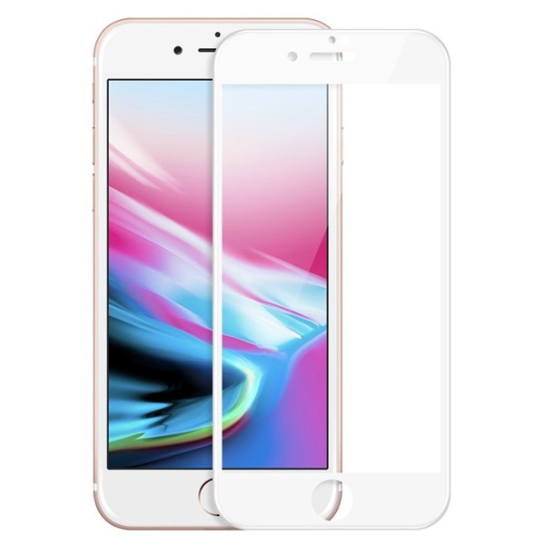 „Amorus“ Tempered Glass ekrāna aizsargstikls 0.26 mm - balts (iPhone 7 / 8 / SE 2020 / SE 2022)