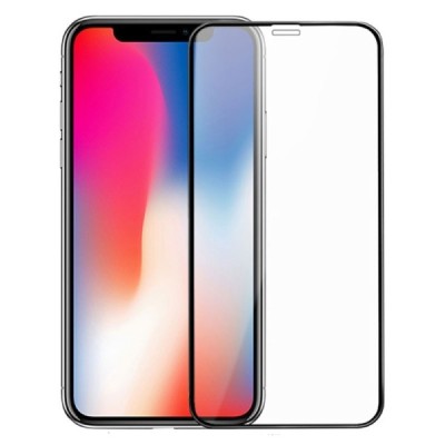 Apple iPhone 11 Pro, X, Xs „Guardian“ 9H Tempered Glass sustiprintos apsaugos juodas pilnai dengiantis apsauginis ekrano stiklas