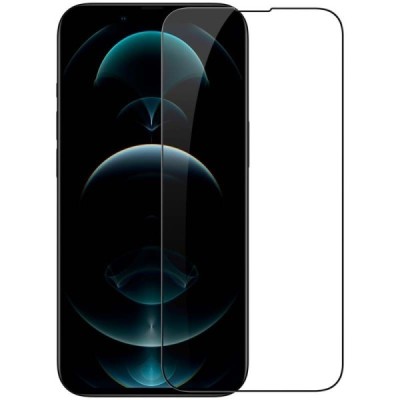 Apple iPhone 13, 13 Pro, 14 „Guardian“ 9H Tempered Glass sustiprintos apsaugos juodas pilnai dengiantis apsauginis ekrano stikla