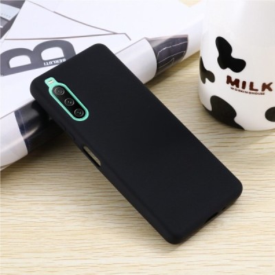 Sony Xperia 10 IV „Shell“ cieta silikona (TPU) melns apvalks | vacins.lv