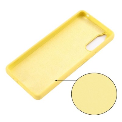 Sony Xperia 10 IV „Shell“ cieta silikona (TPU) dzeltens apvalks | vacins.lv