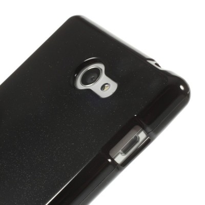 Sony Xperia M2 D2303 Mercury juodas kieto silikono tpu dėklas - nugarėlė / Priedai.lt