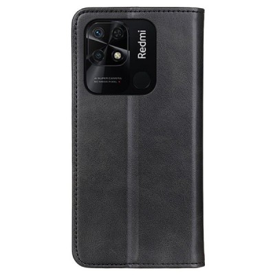 Xiaomi Redmi 10C „Split“ juodas odinis atverčiamas dėklas - knygutė | Priedai.lt