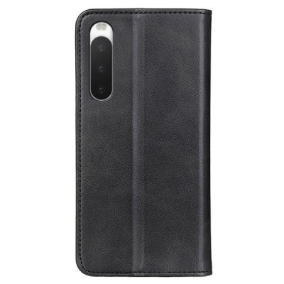 Sony Xperia 10 IV „Split“ sērijas melns atvērams maciņš, maks | Vacins.lv