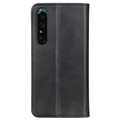 Sony Xperia 1 IV „Split“ sērijas melns atvērams maciņš, maks | Vacins.lv