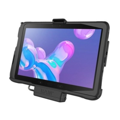 „RAM Mounts" EZ-Roll' Samsung Galaxy Tab Active Pro pie sienas stiprināma planšetdatora uzlādes stacija - melns | Vacins.lv