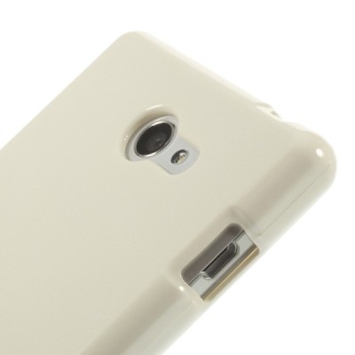 Sony Xperia M2 D2303 Mercury baltas kieto silikono tpu dėklas - nugarėlė / Priedai.lt
