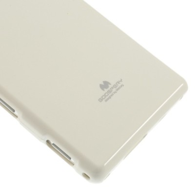 Sony Xperia M2 D2303 Mercury baltas kieto silikono tpu dėklas - nugarėlė / Priedai.lt