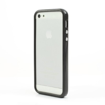 Juodas klasikinis Apple iPhone SE (5, 5s) rėmelis - kraštų apvadas (bamperis) / Priedai.lt