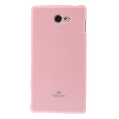 Sony Xperia M2 D2303 Mercury rožinis kieto silikono tpu dėklas - nugarėlė / Priedai.lt
