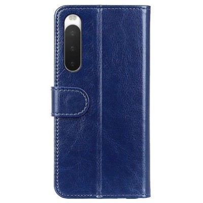 Sony Xperia 10 IV atvēramais ādas zils maciņš (maks) | Vacins.lv