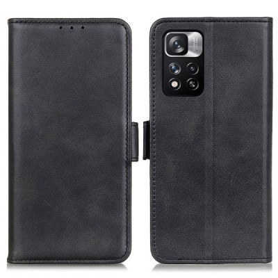 Xiaomi Redmi Note 11 Pro+ atvēramais ādas melns maciņš (maks) | Vacins.lv