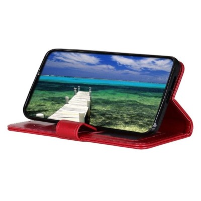 Xiaomi Redmi Note 11 Pro+ atvēramais ādas sarkans maciņš (maks) | Vacins.lv