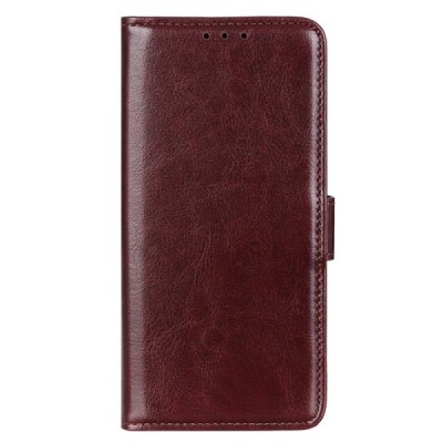 Xiaomi Redmi Note 11 Pro+ atverčiamas rudas odinis dėklas - piniginė | Priedai.lt