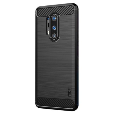 OnePlus 8 Pro „Mofi“ cieta silikona (TPU) melns apvalks | vacins.lv