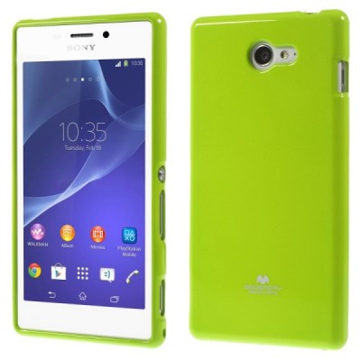 Sony Xperia M2 D2303 Mercury žalias kieto silikono tpu dėklas - nugarėlė / Priedai.lt