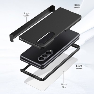 Samsung Galaxy Z Fold4 5G (F936B) GKK Creative Glass melns plastika apvalks | vacins.lv