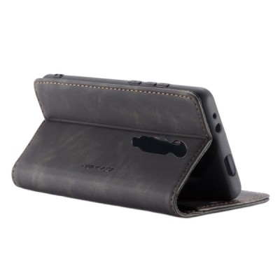 Xiaomi Mi 9T (Mi 9T Pro) CaseMe Retro solīds atvēramais ādas melns maciņš - maks | Vacins.lv