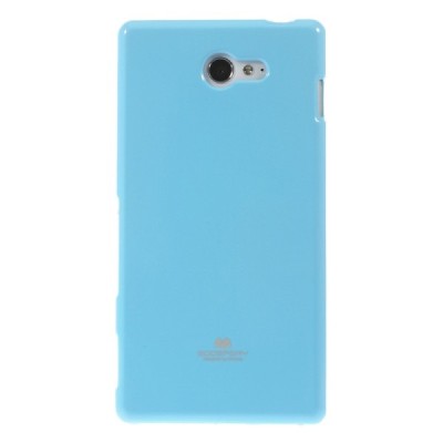Sony Xperia M2 D2303 Mercury šviesiai mėlynas kieto silikono tpu dėklas - nugarėlė / Priedai.lt