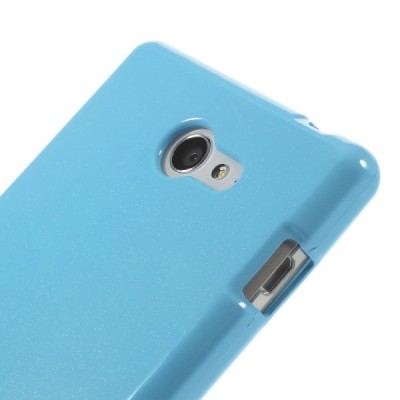 Sony Xperia M2 D2303 Mercury šviesiai mėlynas kieto silikono tpu dėklas - nugarėlė / Priedai.lt