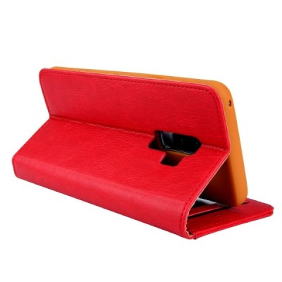 Samsung Galaxy S9+ (G965) CMAI2 ādas atvēramais sarkans maciņš (maks) | Vacins.lv