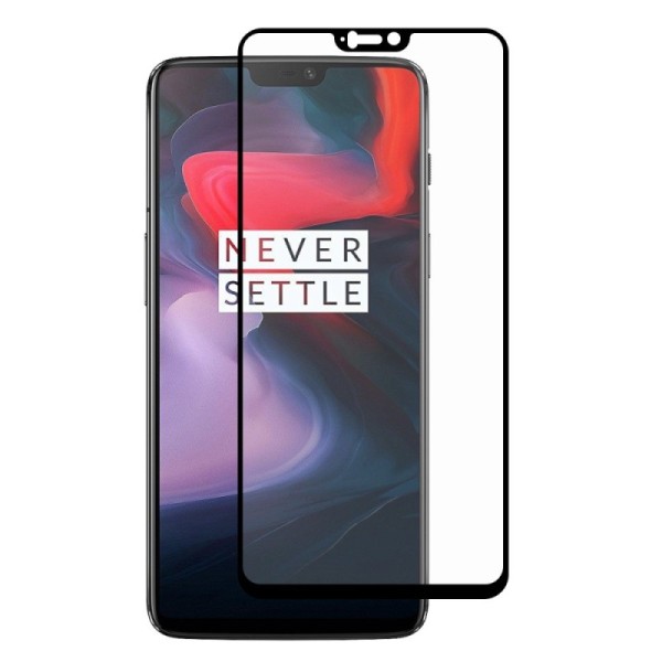 „Hat-Prince“ Tempered Glass ekrāna aizsargstikls 0.26 mm - melns (OnePlus 6)