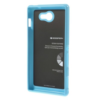 Sony Xperia M2 D2303 Mercury šviesiai mėlynas kieto silikono tpu dėklas - nugarėlė / Priedai.lt