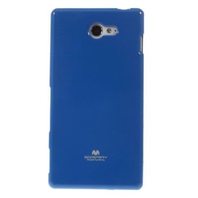 Sony Xperia M2 D2303 Mercury tumši zils cieta silikona (TPU) futrālis / Vacins.lv