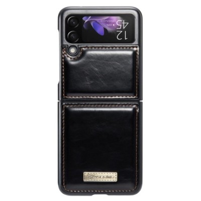 Samsung Galaxy Z Flip3 (F711) „CaseMe“ solīds melns plastika apvalks | Vacins.lv