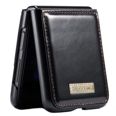 Samsung Galaxy Z Flip3 (F711) „CaseMe“ solidus plastikinis juodas dėklas - nugarėlė | Priedai.lt