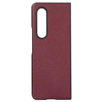 Samsung Galaxy Z Fold4 5G (F936B) Deluxe Leather bordo ādas plastika apvalks | Vacins.lv