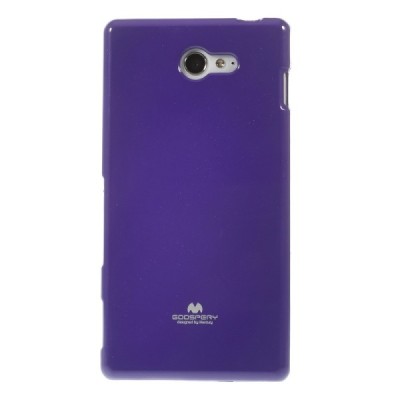 Sony Xperia M2 D2303 Mercury violetinis kieto silikono tpu dėklas - nugarėlė / Priedai.lt
