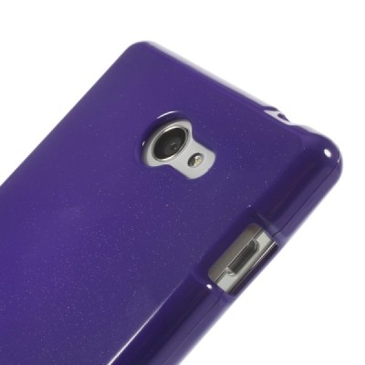 Sony Xperia M2 D2303 Mercury violetinis kieto silikono tpu dėklas - nugarėlė / Priedai.lt