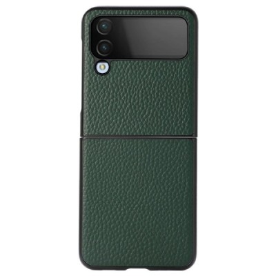 Samsung Galaxy Z Flip4 (F721) Deluxe Leather zaļš ādas plastika apvalks | Vacins.lv