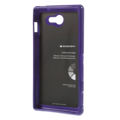 Sony Xperia M2 D2303 Mercury violetinis kieto silikono tpu dėklas - nugarėlė / Priedai.lt