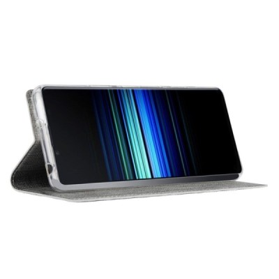 Sony Xperia 1 IV „Vili“ atvērams pelēks ādas maciņš | Vacins.lv