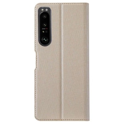 Sony Xperia 1 IV „Vili“ atvērams zelta ādas maciņš | Vacins.lv