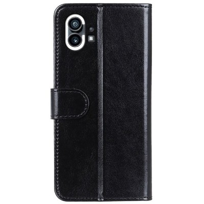 Nothing Phone 1 5G atvēramais ādas melns maciņš (maks) | Vacins.lv