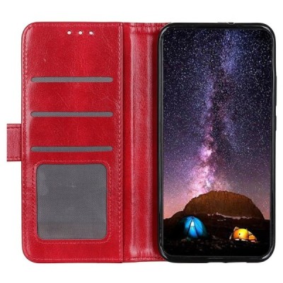 Nothing Phone 1 5G atvēramais ādas sarkans maciņš (maks) | Vacins.lv