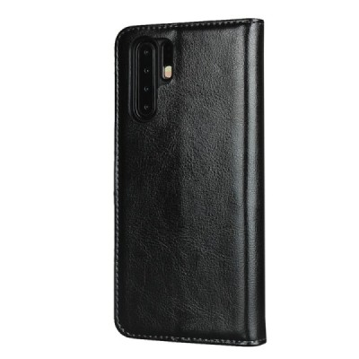 „Deluxe“ Huawei P30 Pro melns ādas atvērams maciņš | Vacins.lv