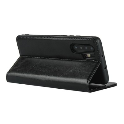 „Deluxe“ Huawei P30 Pro melns ādas atvērams maciņš | Vacins.lv