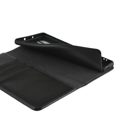 „Deluxe“ Huawei P30 Pro melns ādas atvērams maciņš | Vacins.lv