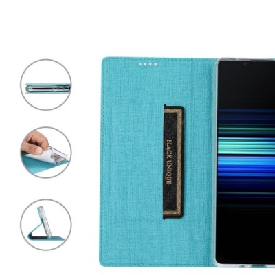 Sony Xperia 10 IV „Vili“ atvērams zils ādas maciņš | Vacins.lv