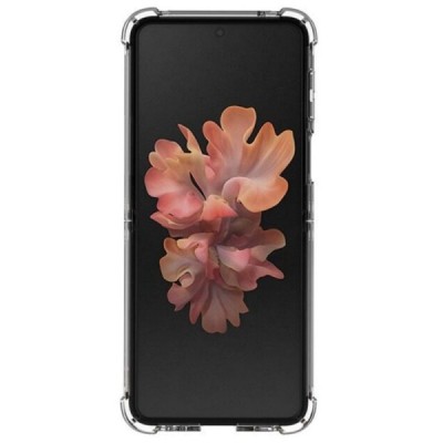 Samsung Galaxy Z Flip4 (F721) pastiprinātas aizsardzības cieta silikona (TPU) dzidrs vāciņš | Vacins.lv